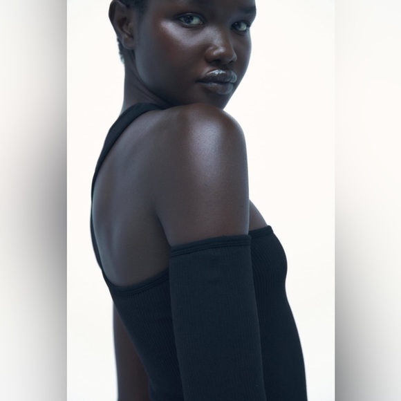 ZARA One Sleeve Seamless Mini Dress - Picture 9 of 10